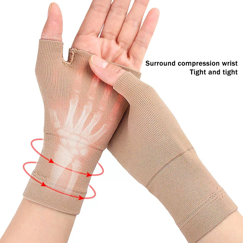 1 Pair Compression Wrist Thumb Band Belt Carpal Tunnel Hands Wrist Support Brace Strap Sleeve Tenosynovitis Arthritis Gloves