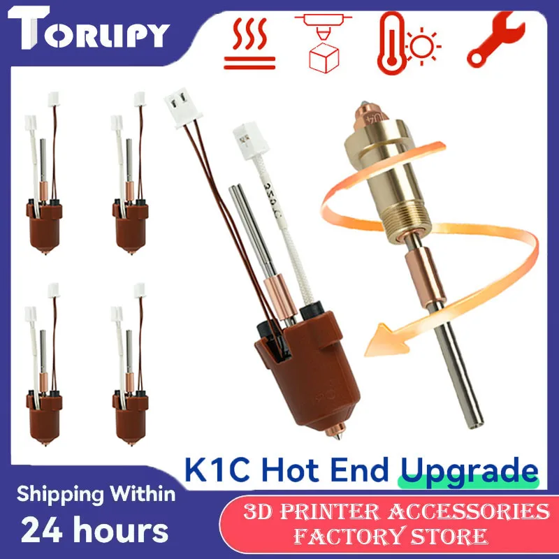 

Original K1C Hotend Kit Upgrade High-Temp Resistant High-Speed 3D Printer Nozzle Compatible K1C Genuine For 3D Printer Accessory