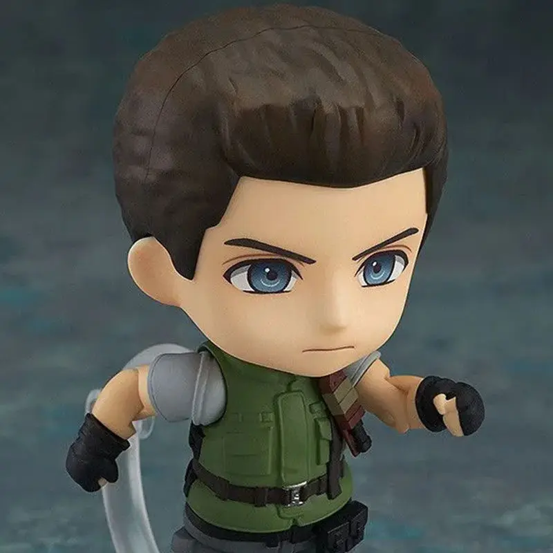 Nendoroid 681 Chris Redfield Resident Evil Q Version Action Figure Interchangeable Faces Posable Anime Game Model Toy Boys Gifts view 2