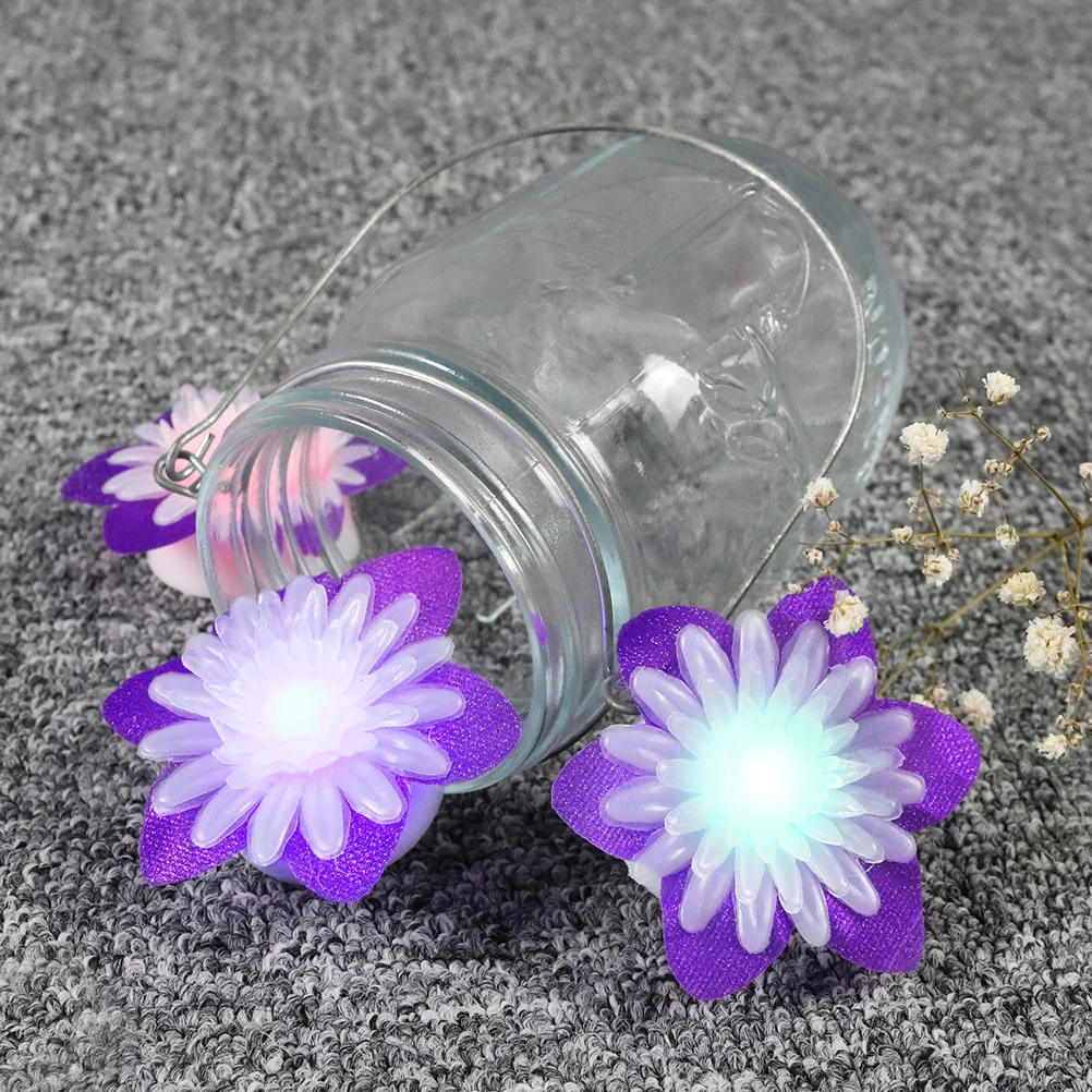 

15pcs Led Daisy Lights Flameless Candles Decorative Electric Lamp For Wedding Party Home Festival Banquet Decor