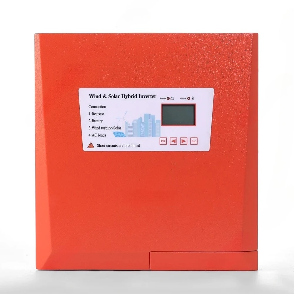 Hybrid Controller&Inverter 20KW 12V 24V 48V Auto Boost Charger Wind Turbine Generator Solar Panel With Dump Load Hybrid System