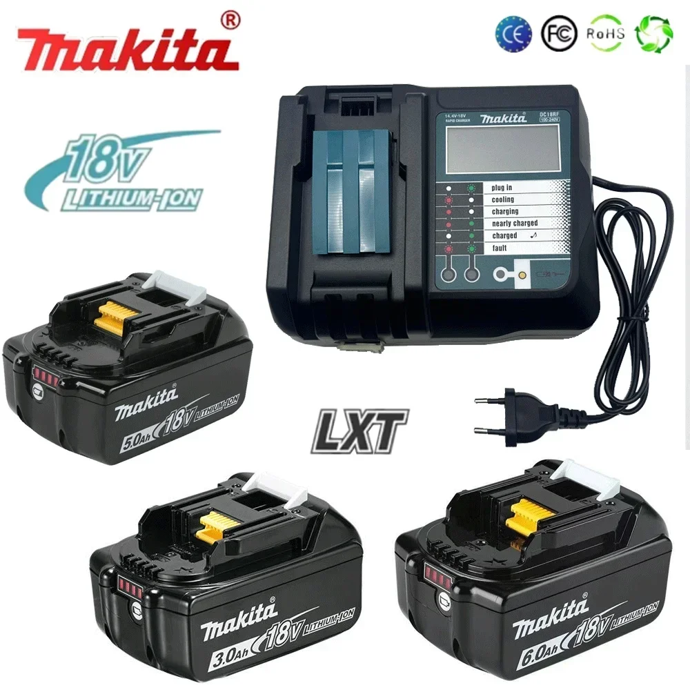 

18v drill Replacement Batteries BL1830 BL1840 BL1850 BL1860B New Makita Original 18V 9Ah 6Ah 5Ah 3Ah Li-Ion Rechargeable Battery