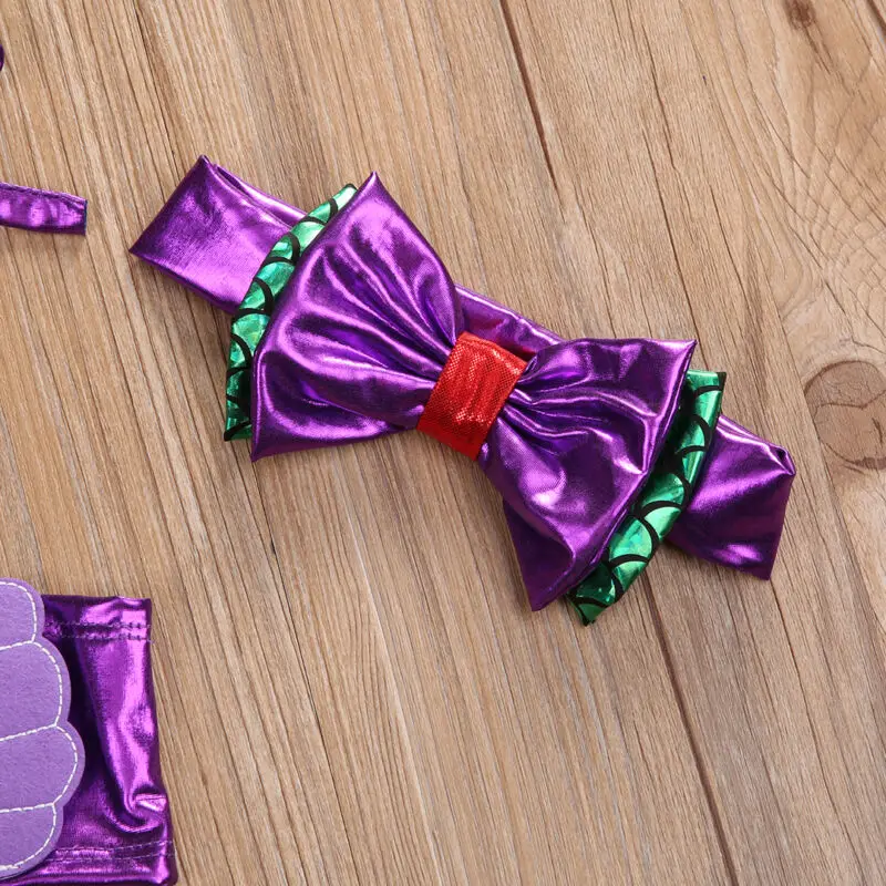Conjunto de Bikini de sirena para niños y niñas, traje de baño para la playa, traje de baño, ropa de verano