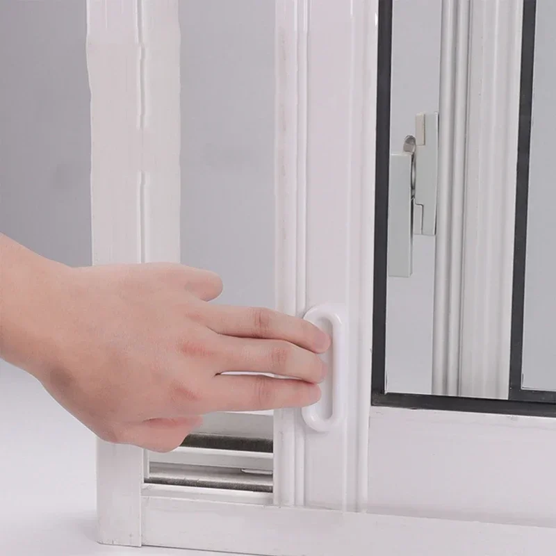 4 Stück selbstklebende Türgriffe, ovale Türgriffe für Innentüren, Glasfenster, Schrank, Schublade, rutschfester Griff, Hilfsgriffe – Detail 6