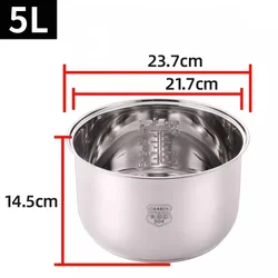 304 stainless steel thickened Rice cooker inner bowl 5L for Redmond rmc-m224s RMC-M90 multicooker like a native