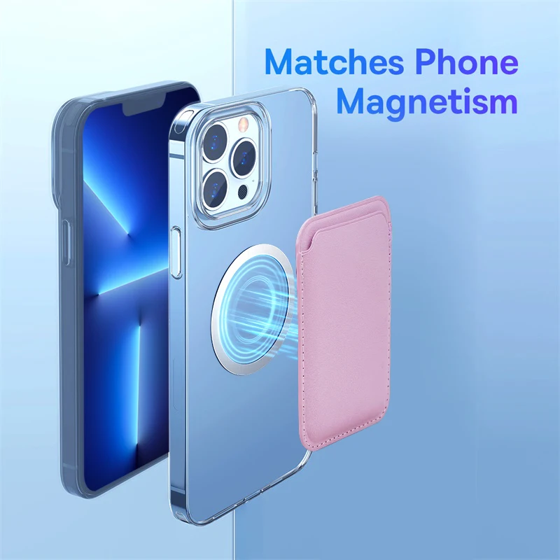 for Magsafe Card Holder Wallet Magnetic Case Clip For iPhone 15 14 13 12 11 Pro Max XR X 7 8 Plus Wireless Charging Accessories