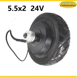 5.5x2 tire& 24v Electric Hub Motor 5.5 inch hub Wheel motor For Electric Folding Scooter Hoverboard Standing Scooter Skatebaord