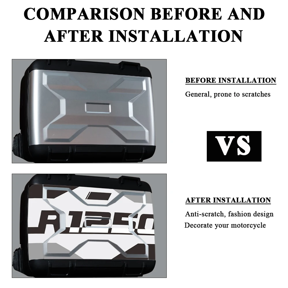 Motorcycle Luggage Case Decal Accessories For BWM R 1250 GS R1250 GS 1250GS R1250GS 2019-2024 2025 Side Boxes Protective Sticker