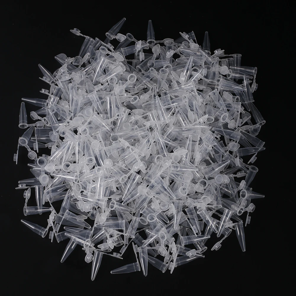 100/200Pc 0.5ml Disposable Centrifuge Snap Cap Laboratory Test Tube Sample Vial Container School Teaching Equipment Storage Tool