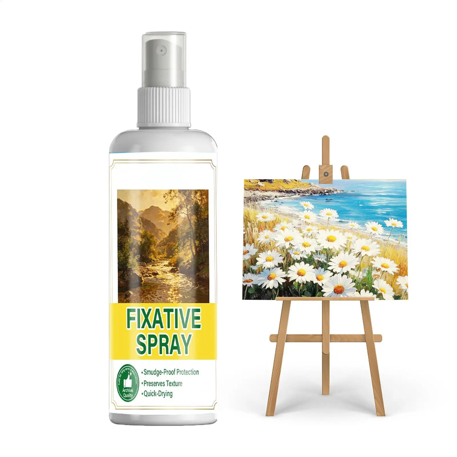 120ml Fixative Spray Quick Drying Smuge-Proof Setting Coating Oil Pastel Fixative Spray For Painting Crafts Art Wallpaper