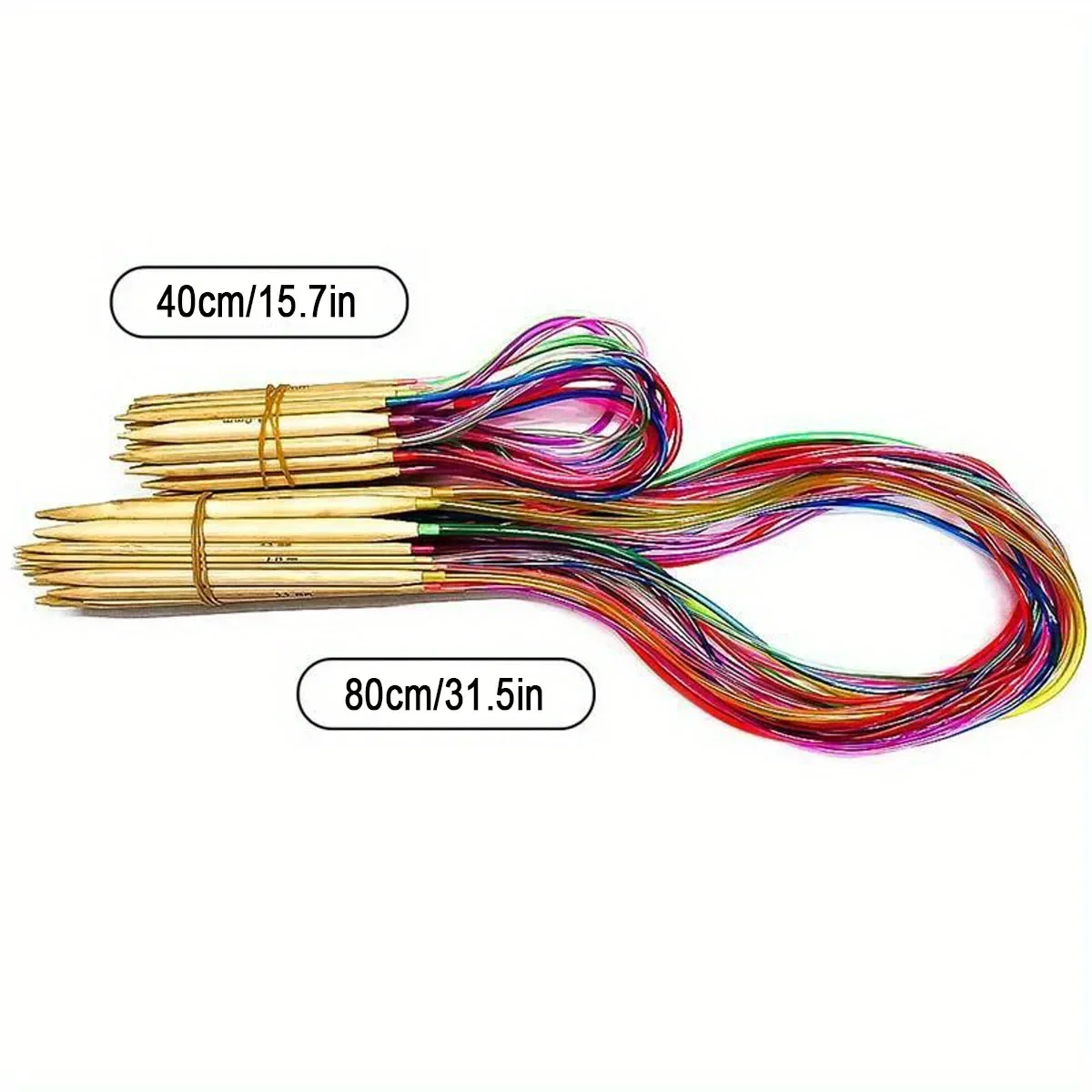 18Pcs/Set Circular Knitting Needles Bamboo Crochet