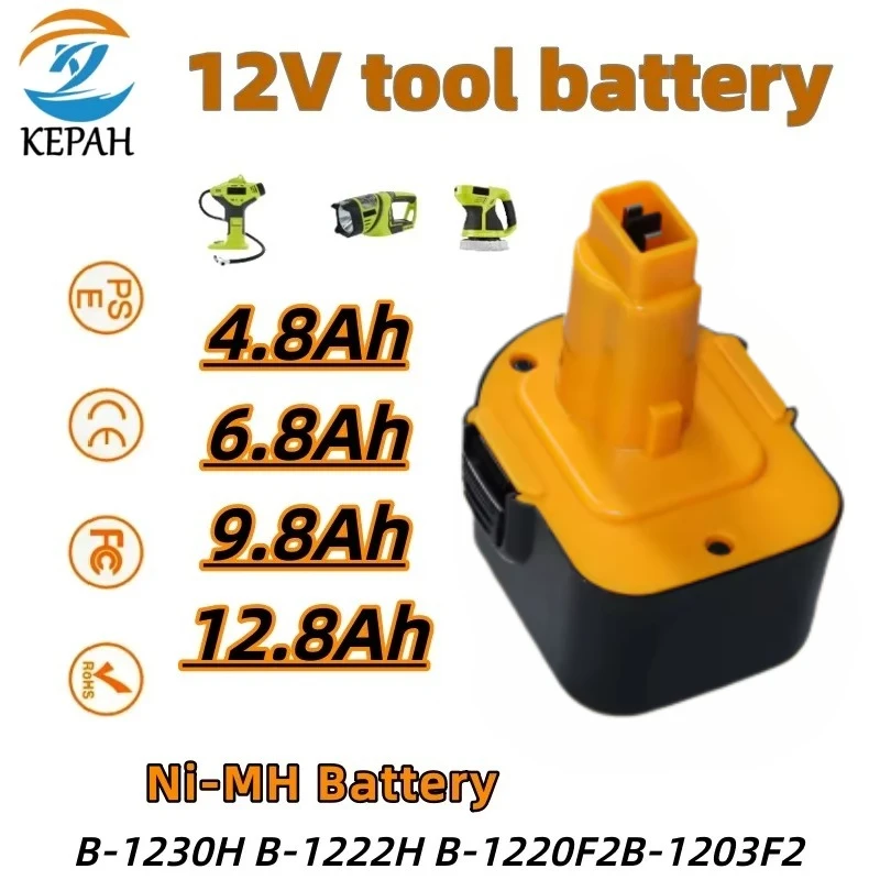 

12V 4800-9800mAh Tool Battery For DE9074 DC9071 DE9037 DE9071 DE9075 DW9071 DW9074 DC727 DW9072 DC756 DC980 DC981 DW051.