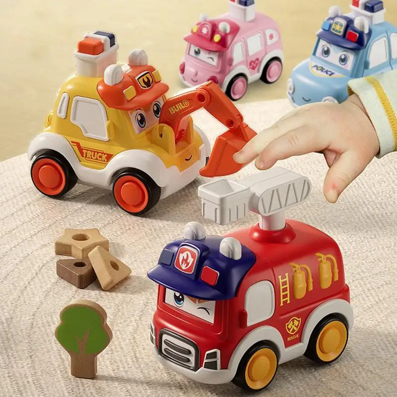 Pullback Cars Cartoon Toy Car Funny Vehicle Toys With Changeable Faces Friction Cars Faces For Living Rooms Kindergartens