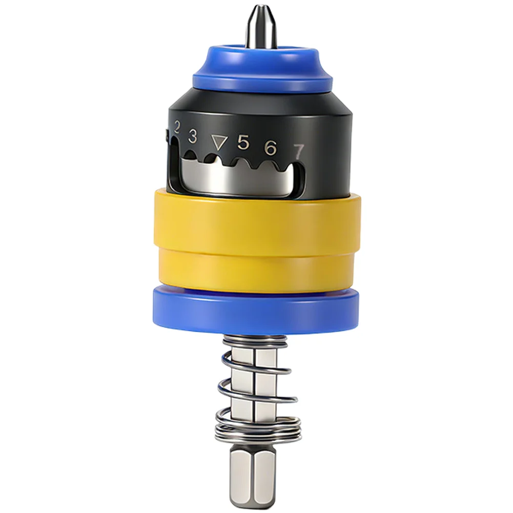 Bit Clutch for Electric Drills with Adjustable Depth Control 7 Levels 2mm to 8mm Magnetic Screw Retention and Anti Slip Tip