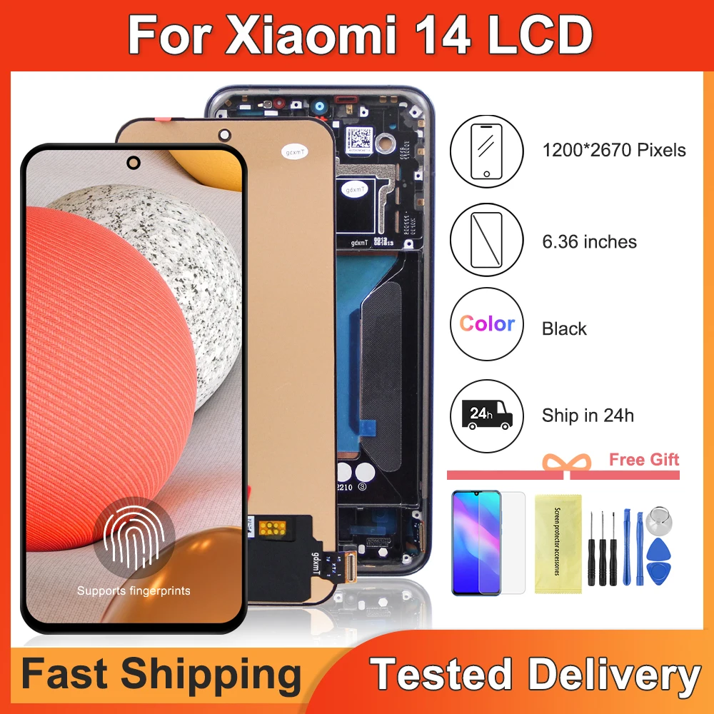for-xiaomi-mi-14-636''-oled-lcd-display-replacement-touch-screen-digitizer-assembly-23127pn0cc-23127pn0cg-for-smartphone