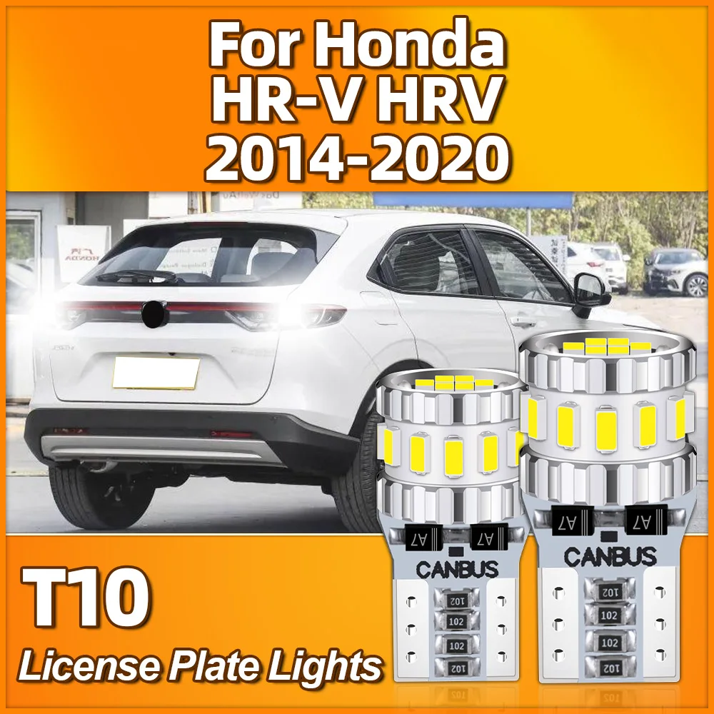 

2x T10 LED 3400LM Super Bright Car License Plate Lights 12V Parking Lamp For Honda HRV 2014 2015 2016 2017 2018 2019 2020