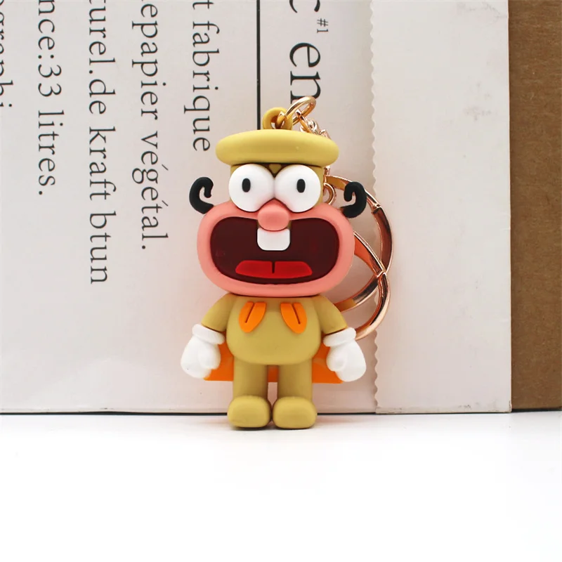 Game Pizza Tower Keychain Figure Toys Cute Animal Dolls Ornament Pendant Key Chain For Children\'s Birthday Fans Gift
