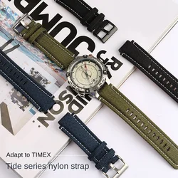 For TIMEX Tidal T2N721 T2N720 T2n739 TW2T76500 TW2T76300 TW2T76500 Canvas Watch Strap Black Army green Blue  Nylon Watchband 16m