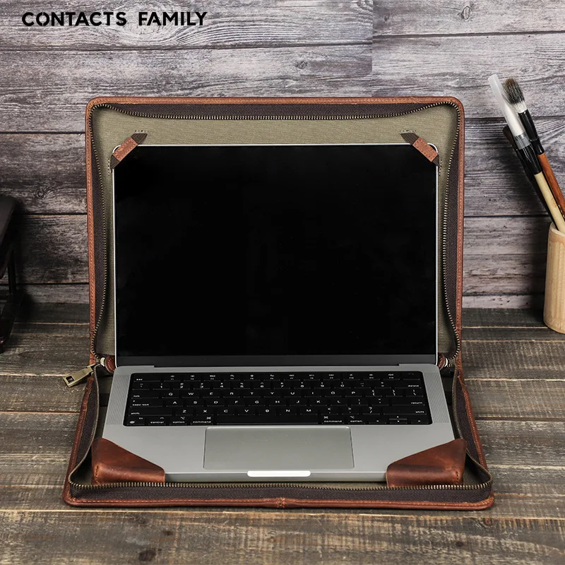 Leather Protective Cover for MacBookPro 15/16 Inch Apple Laptop Briefcase Handbag