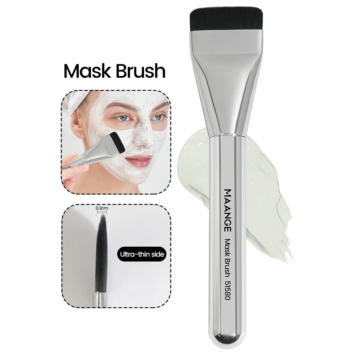 MAANGE Ultra Thin Mask Brush Foundation Makeup Brushes Mask Contour Makeup Brush Blending Liquid Cream Flawless Applicator Tools