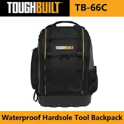 TOUGHBUILT TB-66C Waterproof Hardsole Tool Backpack Large Capacity Sturdy Wear-resistant Outdoor Tool Storage Bag