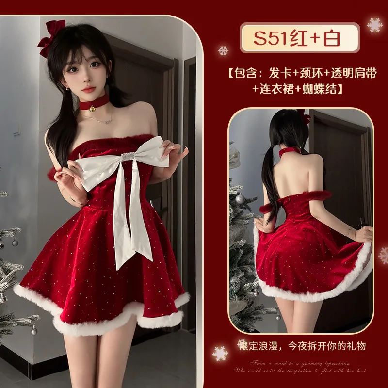 

Radiate alluring charm in our velvet Christmas dress. Perfect for stage & parties. Shine this holiday season!