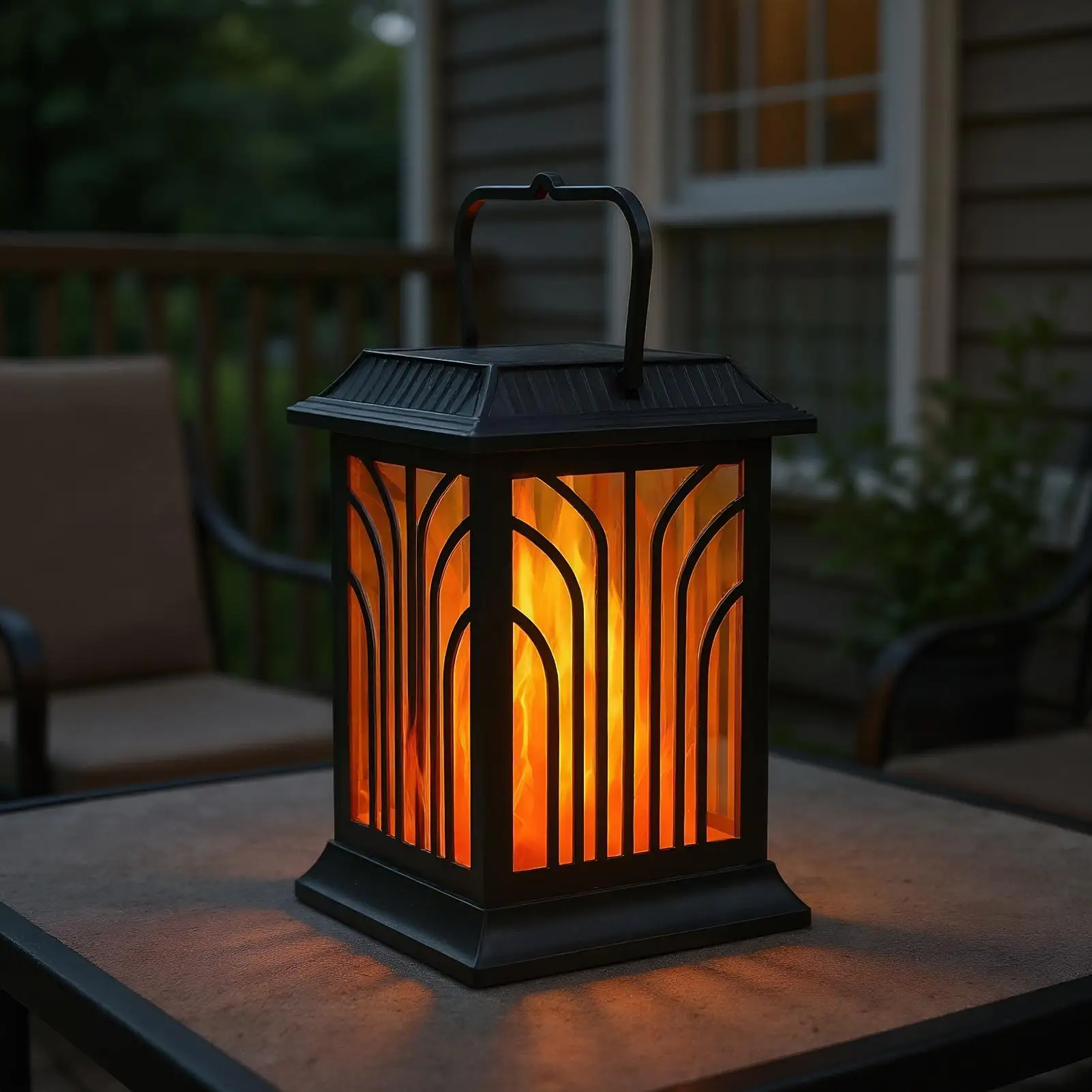 Flickering Lantern Automatic Tent Light Lantern Waterproof Solar Powered Landscape Lamp Long Lasting Romantic Lighting For Lawn
