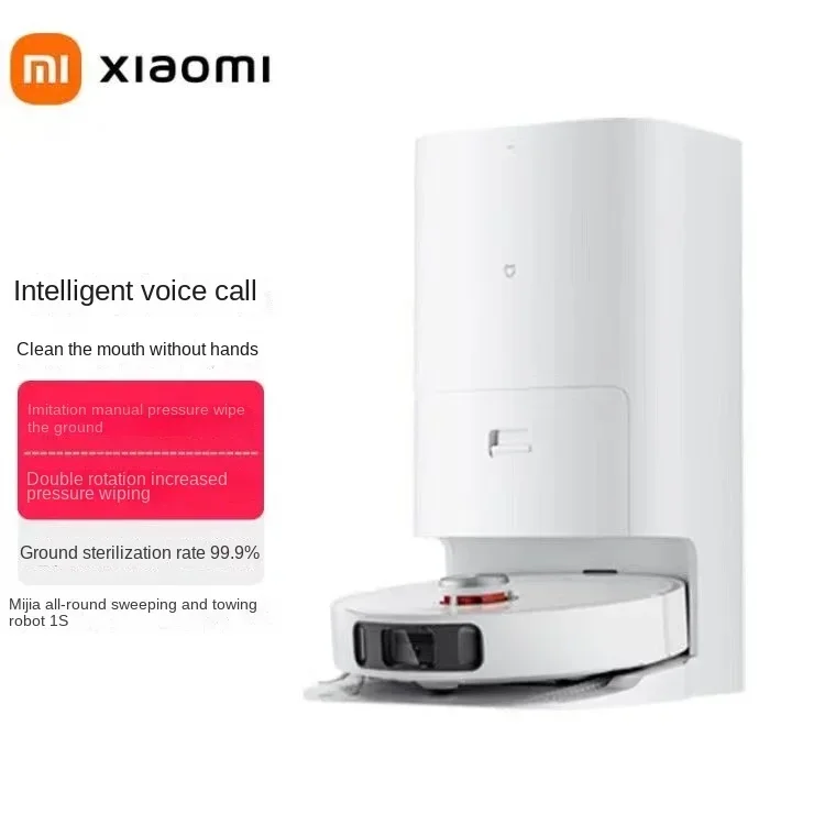 maquina Xiaomi all-round sweeping and towing robot 1s  integrated washing cleaning dust collectionlaunching робот пылесос