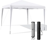 3 x 3 m Pop-Up Gazebo, Folding Gazebo, Garden Tent, Height-Adjustable, Waterproof, Garden Gazebo with Carry Bag, for Garden