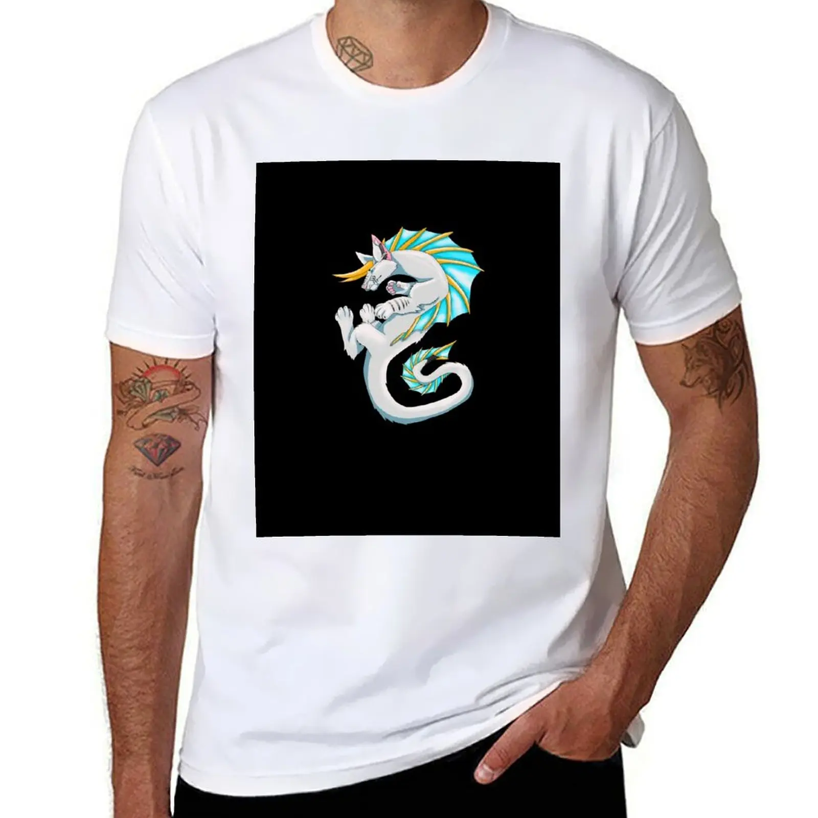 

Floating Dragon T-Shirt t shirts for man cotton funny men t shirt cotton 100% T-Shirt