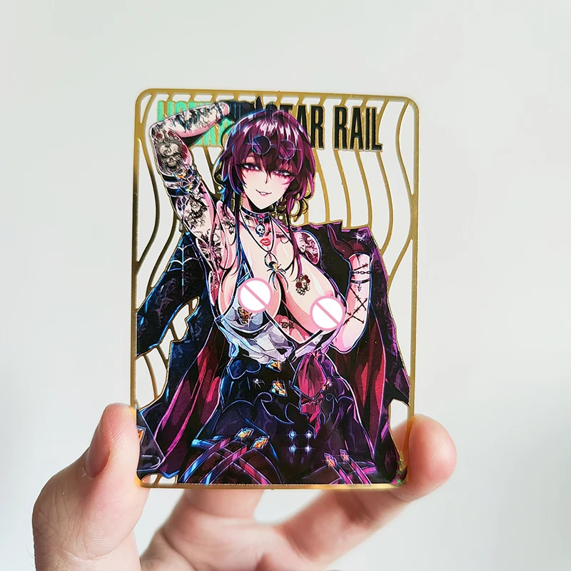 Dea storia Nami Tokisaki Kurumi albedo Sexy beauty ACG fai da te carte di metallo fatte in casa collezione di giocattoli ragazzo compleanno regali