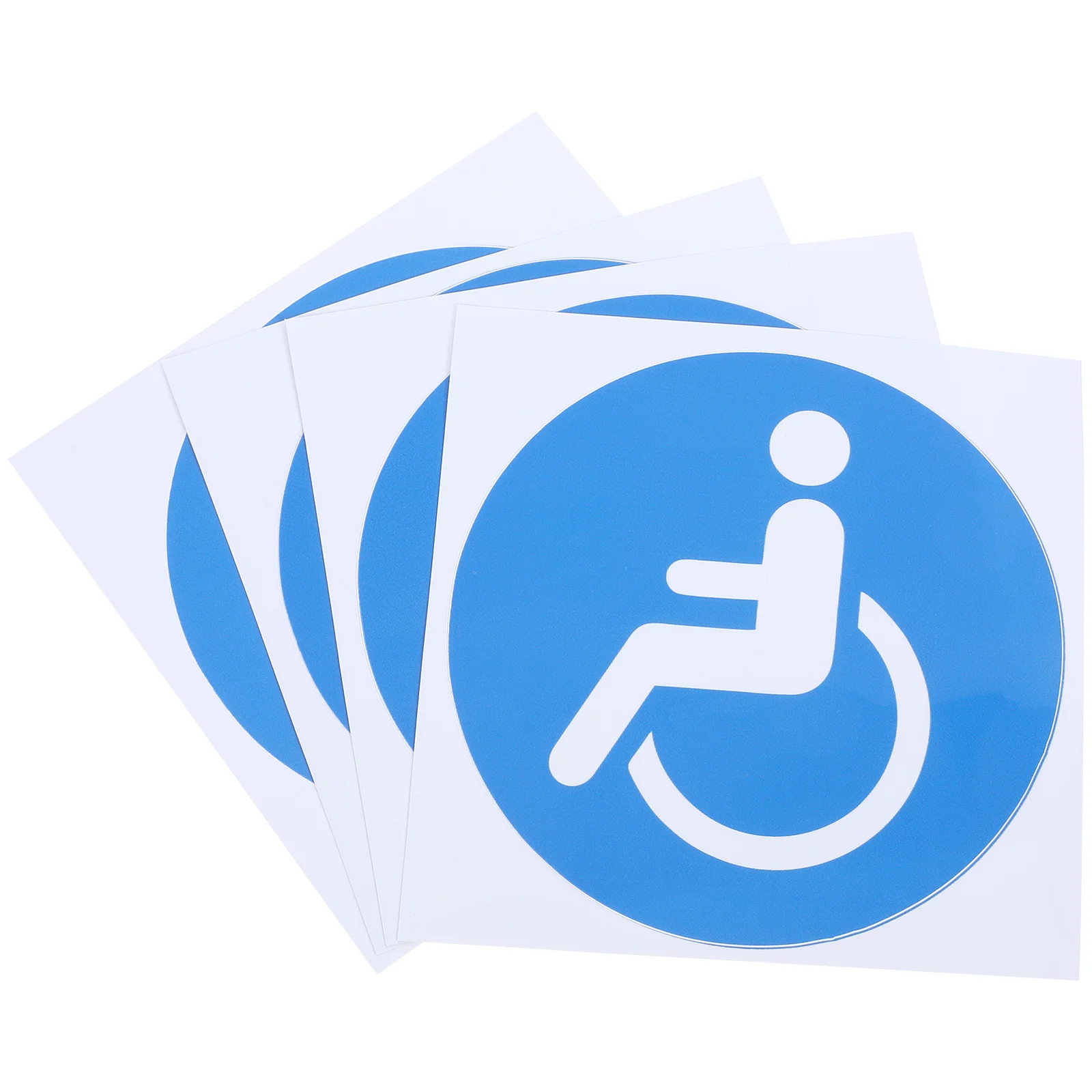 4Pcs Disabled Wheelchair Stickers Weatherproof Adhesive Disabled Parking Signs for Car Windows Glass Doors Outdoor Indoor