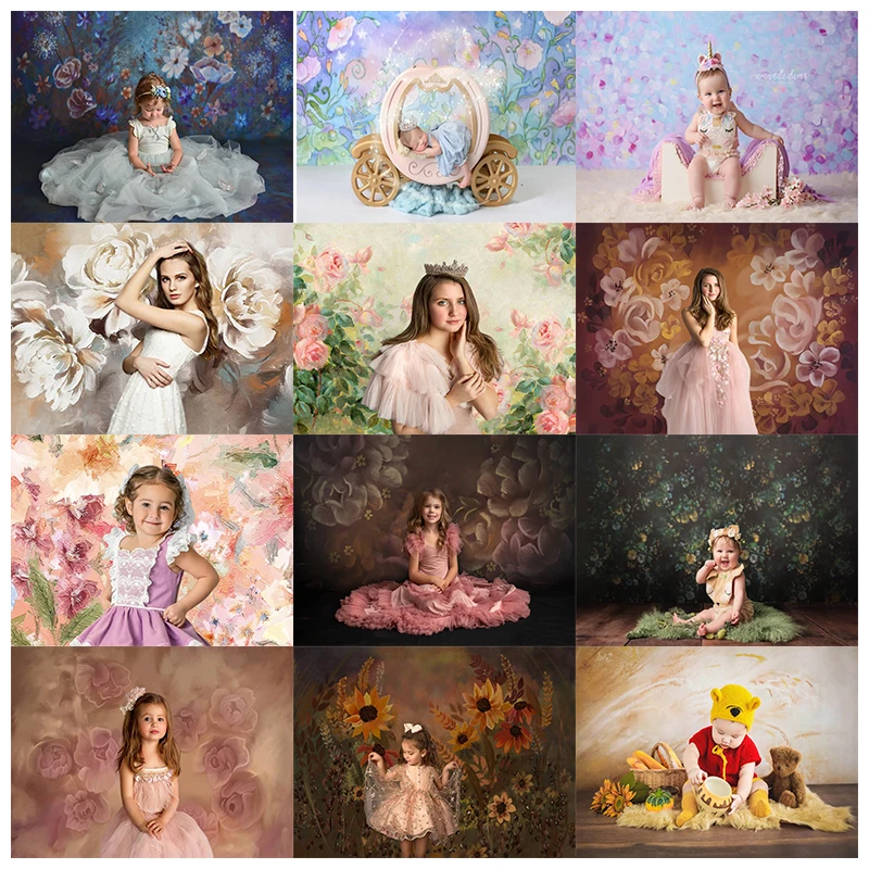 

Mocsicka фон для фотосъемки с рисунком цветов, обои с абстрактной текстурой, реквизит для детского душа, детские художественные портреты, фотостудия