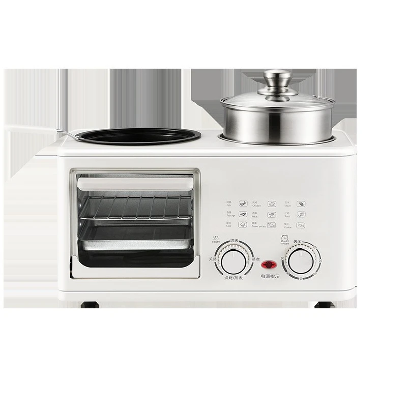Four-in-one breakfast machine, steaming and frying integrated pot, multi-functional household