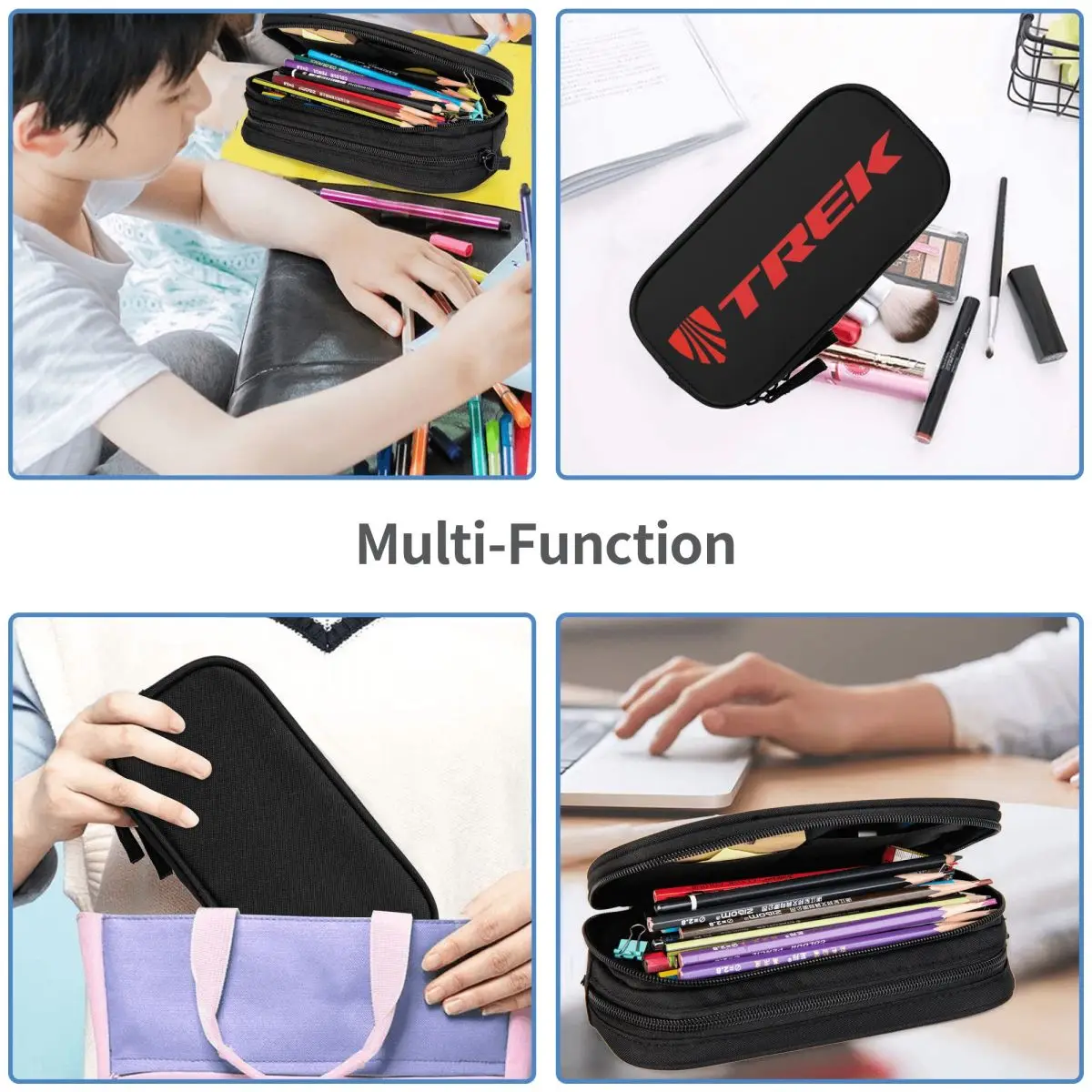 Trek Bike Logo Pencil Cases Large Capacity Pen Bags Pen Box Pencil Pouch For Boys Girls Students Stationery School Office