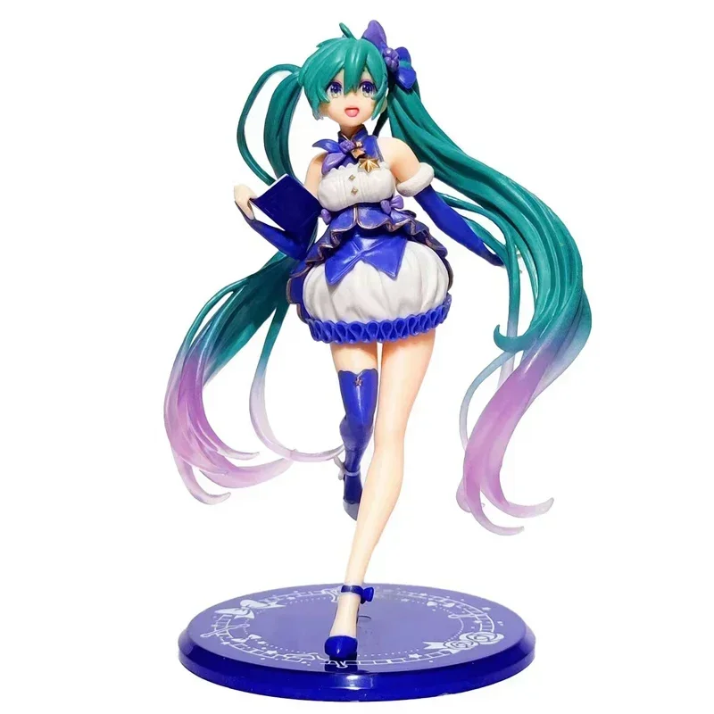 Figurine de dessin animé Hatsune Miku, 20cm, ornements de personnage Sexy, chaise blanche et rose, décoration de voiture Kawaii, modèle cadeau à collectionner, nouvelle collection