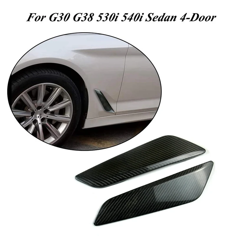 Carbon Fiber For BMW- 5 Series G30 G31 G38 2018-2021 Fender Side Air Vent Outlet Cover Trim Decorative Sticker