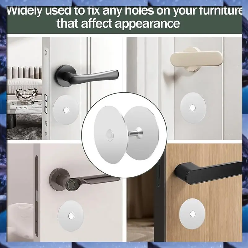 

ABSU 2 Set Door Hole Cover Plate,2-5/8 Inch Diameter Round Deadbolt Cover Plate, Door Knob Hole Cover Plate