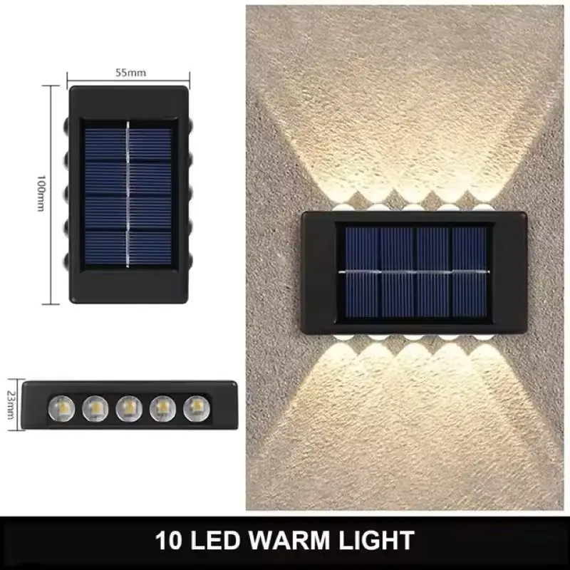 1/2/4/6 PCS Buitenmuur Solar Light Waterdicht 6/10LED Up en Down Verlichting Tuin en Home Decor