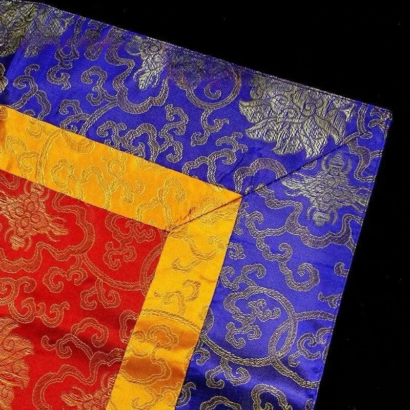 Tibetan-Style Tablecloth Decorative Scripture Mat Fabric Embroidered Rose Guru Offering Tablecloth Dharma Offering Altar Cloth - view 3