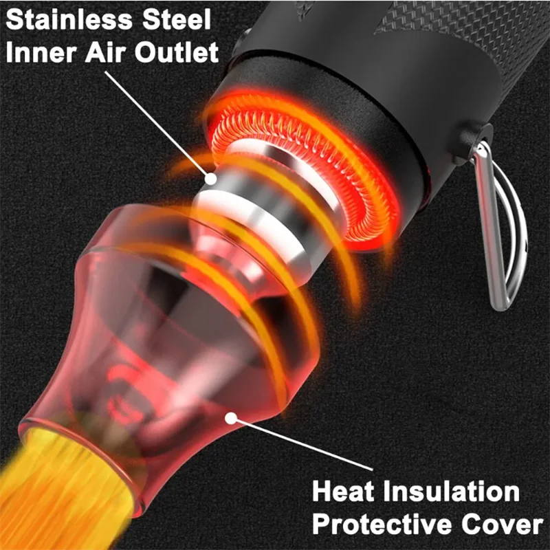 220/110V Hot Air Gun DIY Tool Heat Electric Power Tool Mini Soldering Temperature Crafts Blower with Supporting Seat Shrink image 4