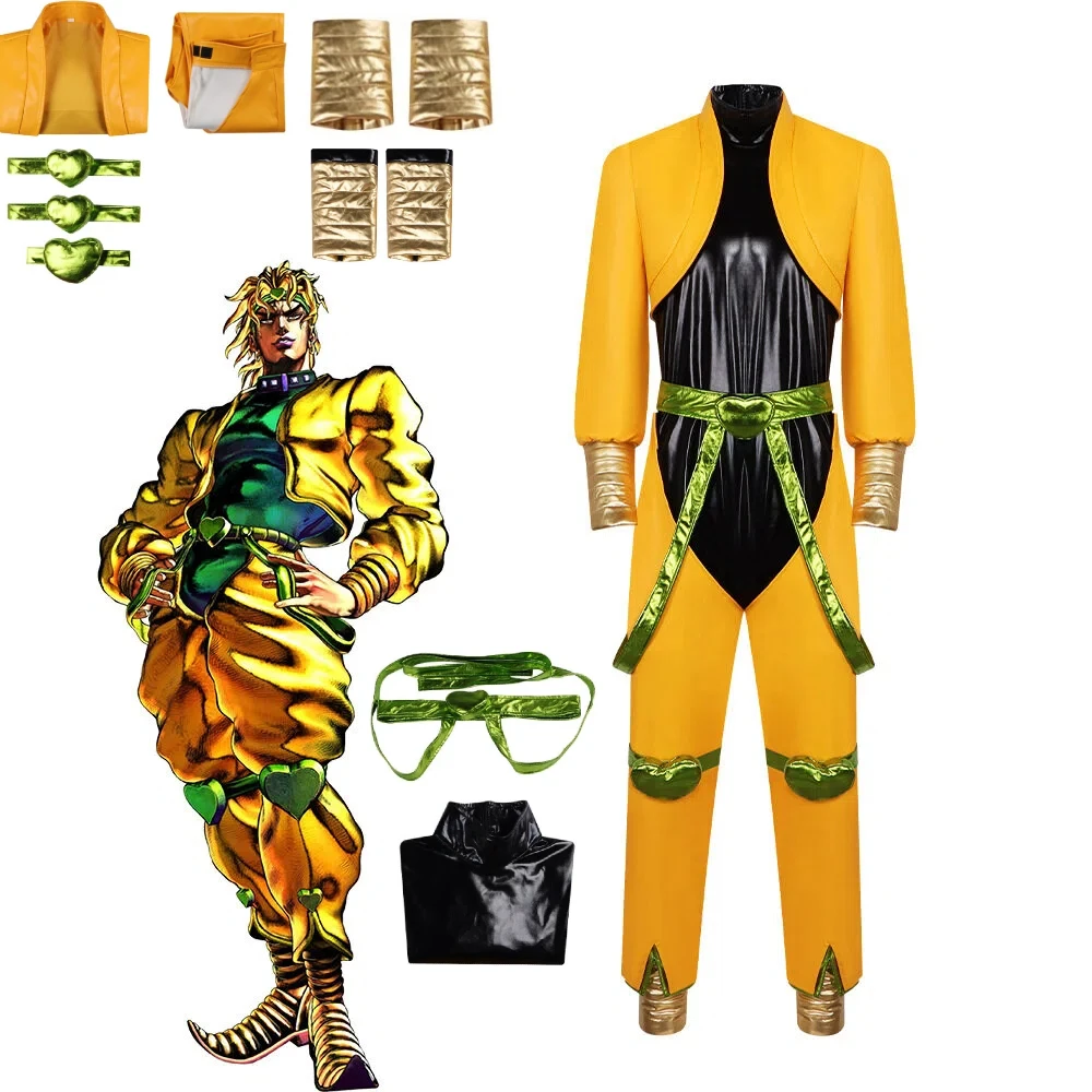 

Anime JoJo's Bizarre Adventure Cosplay Accessories Waist Hand Ornaments Brando Full Set Halloween Character Role Play Costumes