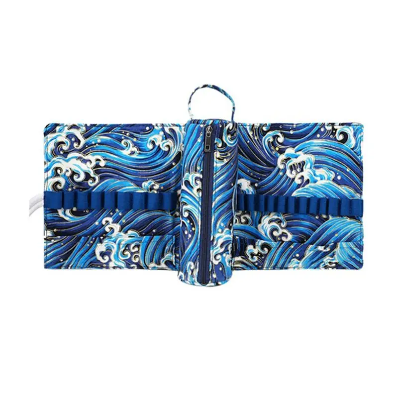 A27F-Portable Knitted Wool Bags Fashine Small Yarn Storage Bag Foldable Cerchet Hooks Bags For Sewing Tools Accessories