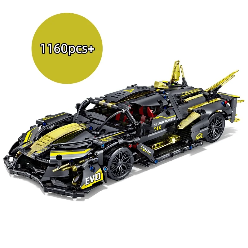 

1:14 Technical Sports Vehicle Building Block Creative Speed Racing Car Model Birthday Gift Desktop Decoration Gift Kids 1160pcs
