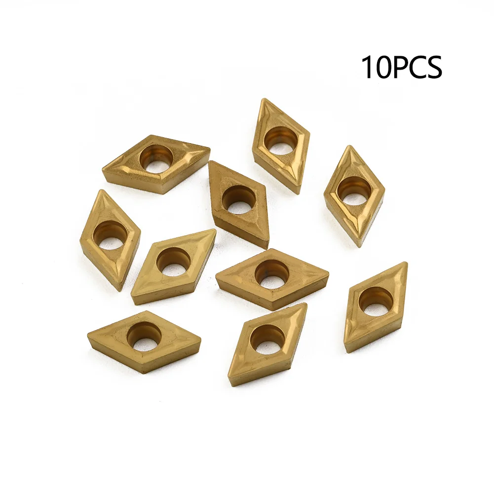 Precision Machining Made Easy 10Pcs DCMT070204 YBC251 Carbide Inserts for Lathe Turning Tool Holder Boring Bar