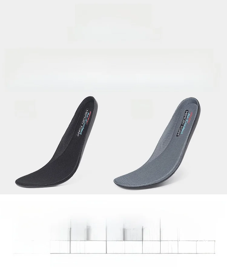 Men's Comfortable Sweat Absorbent Anti-Odor Sports Shoe Insoles Breathable Shock Absorbent Non-Slip Casual Sneaker Inserts