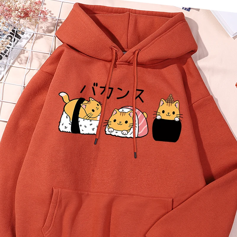 A Playful Little Cat Print Men'S Hooded Fashion Thick Sport Shirts Unisex Drawstring Pocket Sweatshirts Classic Stylish Clothing