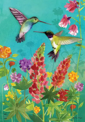 Briarwood Lane Hummingbird Greeting Spring Garden Flag