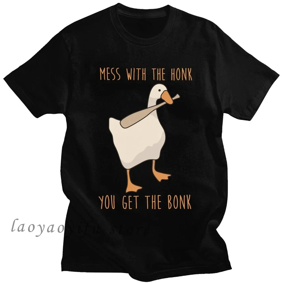 Fashion Men TShirts Funny Untitled Goose Game Tops Women Cotton Soft Loose Tee Mess with The Honk You Get The Bonk T-shirt