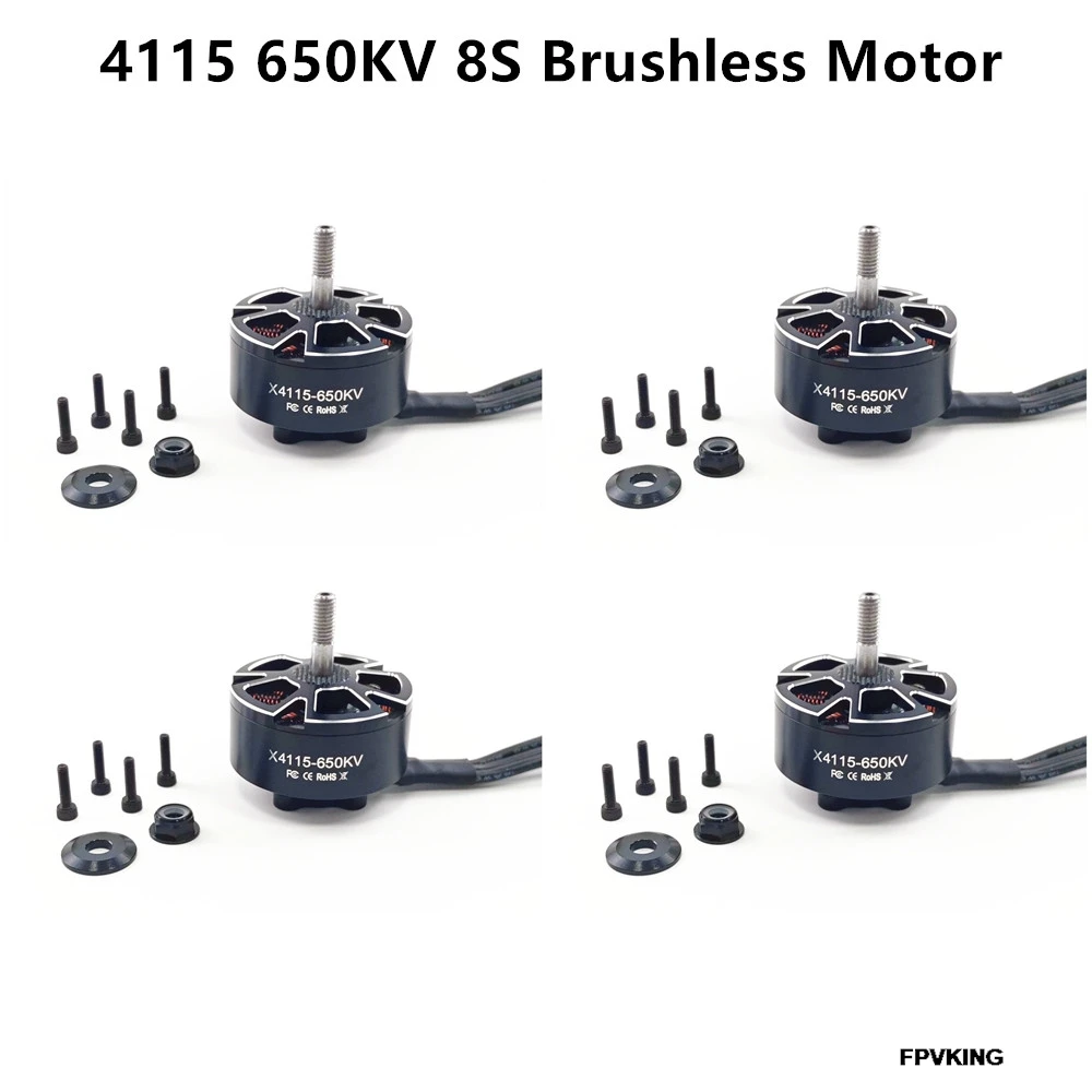 4PCS FPVKING 4115 X4115 650KV 8S Brushless Motor Compatible 13/15inch Propeller for FPV RC Racing Drone Parts